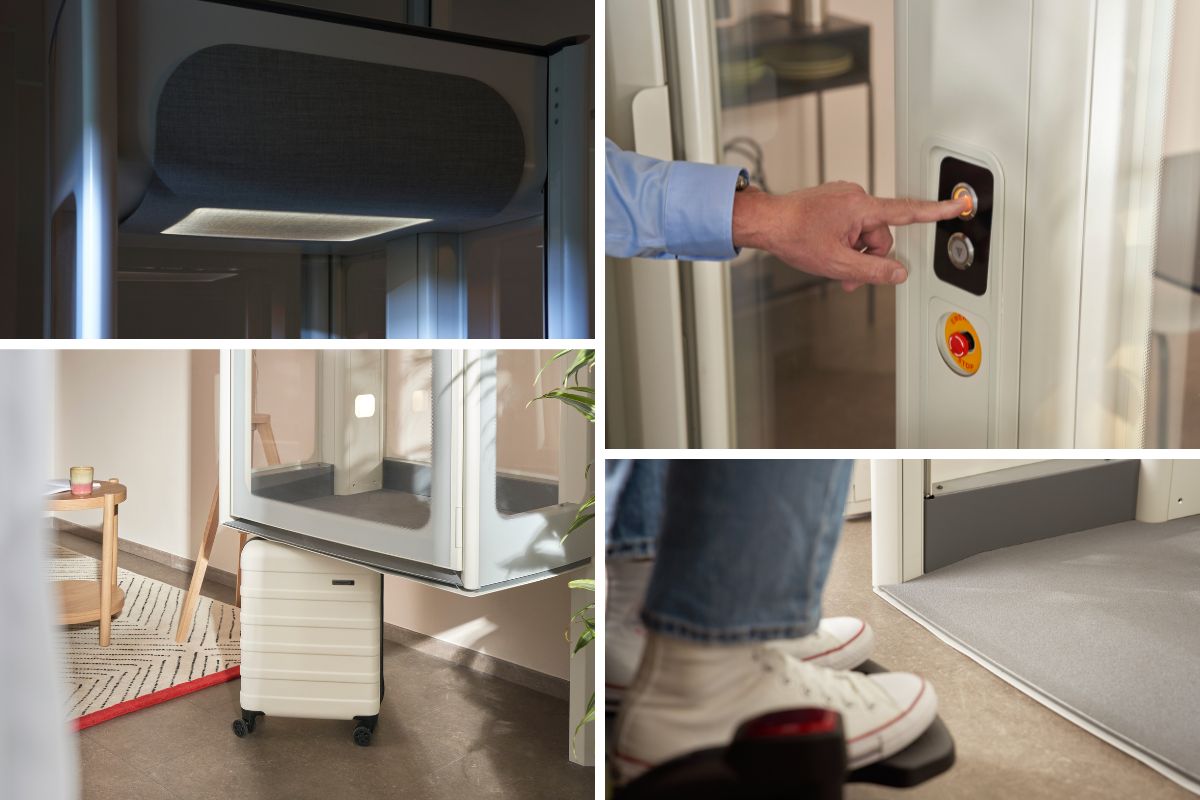 Detalhes dos elevadores Uplifts da Stannah